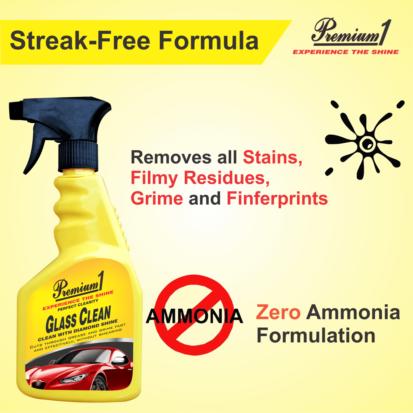 Glass Cleaner (500 ml) - Pack of 2 - Premium1