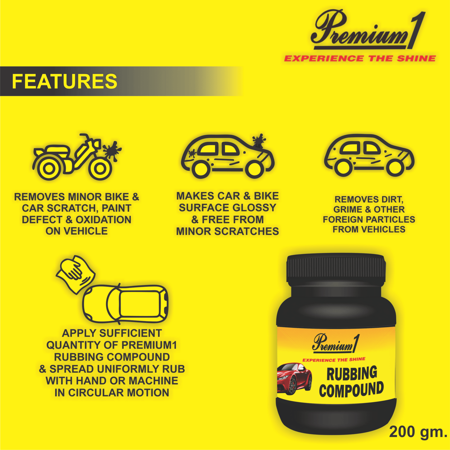 Rubbing Compound (200 gm) - Pack of 2 - Premium1