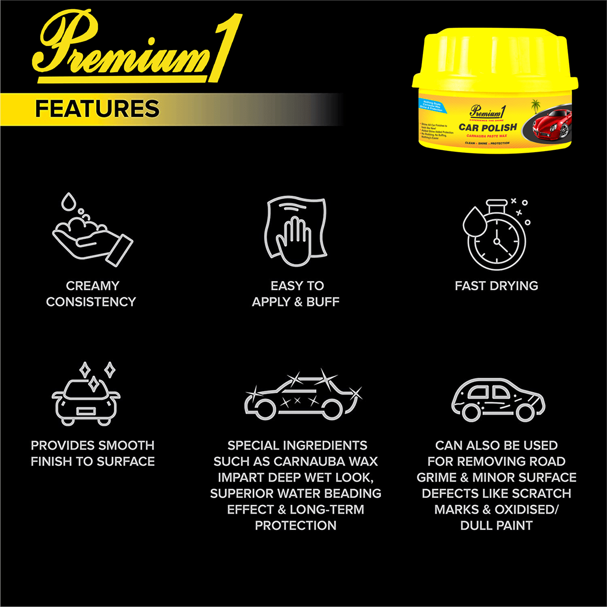 Carnauba Paste Wax(250 ml) - Premium1