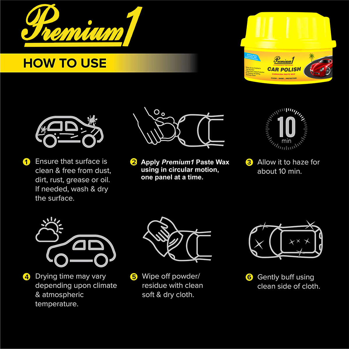 Carnauba Paste Wax(250 ml) - Premium1